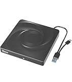 Wbacon External Blu-ray Drive, USB 3.0 and Type-C Blu-Ray Burner Slim 3D Optical Blu-Ray...