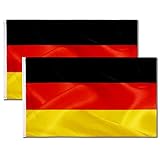 2 Stück Deutschland Fahne | Flagge Deutschland | Wetterfeste Deutsche Flagge...