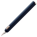 LAMY dialog cc Füllhalter 081 in mattblauem Lack-Finish mit Drehmechanik, 14 Kt. Bicolor...