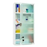 Style home Medizinschrank abschließbare Apothekerschrank, 60x30x12cm XXL...