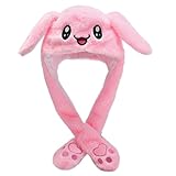 Damen Wintermützen Kawaii Cartoon Kaninchen Plüsch Mütze Warme Winddicht Schnüren...