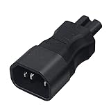 KOZEEY C14 auf C7, Konverter Reiseadapter Zuhause Schutzkontakt Konverter Adapter Stecker...