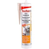 fischer Premium-Bausilikon, geruchsarmes Silikon, wetterfeste Dichtmasse für...