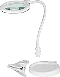 goobay 60359 LED Lupenleuchte - Lupenlampe mit Standfuß - Standlupe Licht - 6 W...