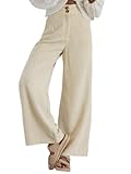 Imuedaen Cordhose Damen High Waist Weites Bein Hosen Freizeithose Lang Casual Locker Hose...