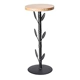 DOOFAN 1pc Form Holz Display Aufbewahrung Blume Garten Pflicht Rostfrei Topf Eisen Regal...