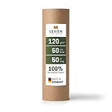 Levien Packpapier Rolle, 120g/m², braun, 50cmx50m, 100 Prozent recyceltes Kraftpapier,...