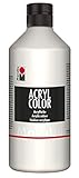 Marabu 12010075070 - Acryl Color weiß 500 ml, cremige Acrylfarbe auf Wasserbasis, schnell...