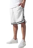 Urban Classics Herren Stripes Mesh Shorts, Mehrfarbig (whtblkwht 244), XL