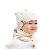 MAKFORT Loop Kinder Mit Beanie Mütze Kinder Baumwoll Schals Baby Schals Winter...