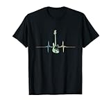 Bassgitarrist Bassgitarre Herzschlag Bassist Bass Gitarre T-Shirt