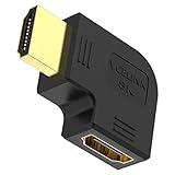 VCELINK 8K HDMI Winkelstecker, HDMI 90 Grad Winkel, HDMI 2.1 Kabel Abgewinkelt...