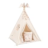 FUNwithMUM Tipi Zelt, Spielzelt, Tipi für Kinder, Indianer, Wigwam, Kinderzimmer, Garten,...