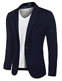 COOFANDY Herren Casual Blazer Anzugjacke Slim Fit One Button Business Sport Mäntel, 2-...