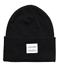 JACK & JONES Herren JACLONG Knit Beanie NOOS Strickmütze, Schwarz (Black Black), ONE...