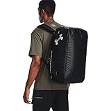 Under Armour UA Contain Duo SM Duffle Sportsack, Schwarz/Schwarz/Metallic Silber (001),...