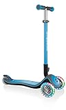 GLOBBER Elite Deluxe Lights – Tretroller Kinder, 120/80 mm, ABEC 5, 3-rädrig,...