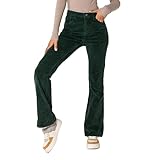 Nina Carter J221 Damen Hochtaillierte Bootcut Stretch-Cordhose aus Samtigem Kordel Vintage...