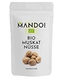 Mandoi BIO Muskatnuss 12 Stück, Muskat Nuss aus Sri Lanka. Muskatnüsse ganz, organic...