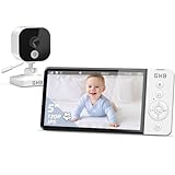 GHB Babyphone mit Kamera 5 Zoll 720P HD 5000mAh IPS-Display VOX-Modus Digitalzoom...