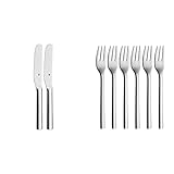 WMF Nuova Brunchmesser Set 2-tlg, Frühstücksmesser 19,5 cm & Nuova Kuchengabel Set...