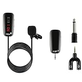 Lavalier Microphone Mini Lapel Recording Live Streaming Microphone 50UHF for Camcorder...