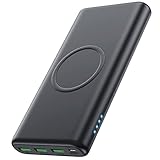 Wireless Powerbank 33800mah, kilponen [15W Kabelloses Aufladen+25W PD Fast...