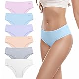 anqier Unterhosen Damen, 6er Pack Baumwolle Pantys Atmungsaktiv Slips Damen Bequeme...