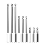 EFUTURETIME 9 x Magnetische Bit Verlängerung, Schnellwechsel Bithalter, 1/4' Hex-Shank...