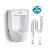 Urinal Kunststoff Pissoir mit Schlauch, Urinalsieb & Zubehör - Herren Männer WC Set Steh...