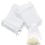 Organzasäckchen Organza Säckchen Organzabeutel Organzasäckchen 10x15cm Weiß Beutel...