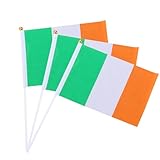 12 Stk Stockfahne irische Flagge klein St. Patricks Day Handzeichen-Flagge Flaggen...