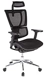 hjh OFFICE 652800 Profi Bürostuhl ERGOHUMAN SLIM ergonomischer Bürostuhl mit...