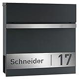 AlbersDesign - Personalisierter Design-Briefkasten individuell mit Ihrem...