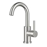 FORIOUS Wasserhahn Bad Hoch 360° Drehbar, Edelstahl Waschtischarmatur Hoch mit...