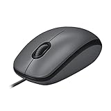 Logitech M100 Kabelgebundene USB-Maus, 3 Tasten, 1000 DPI Optical Tracking, Für Links-...