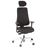 hjh OFFICE 608400 Profi Bürostuhl PRO-TEC 400 Stoff Schwarz Drehstuhl ergonomisch, bis...