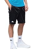 Kappa Herren Shorts in Größe M I Schwarze Sporthose Logo & praktischen Seitentaschen I...