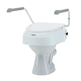 Invacare Aquatec 900 Toilettensitzerhöhung mit Armlehnen, erhöhte Toilettensitze für...