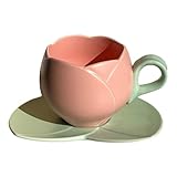 Ceramic Coffee Mug | Floral Coffee Mug | Flower Shaped Tea Cup | Ceramic 3d Hand-painted...