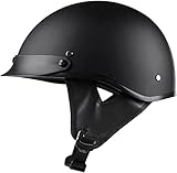 Halbschalenhelm Motorradhelm Mit ECE Genehmigt Brain-Cap Halbschale Roller-Helm...