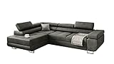 KREATIVE FURNITURE & DESIGN Ecksofa mit Schlaffunktion L-Form, Sofa Couch mit Bettkasten,...