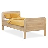 Homestyle4u 2409, Komfortbett Bett Senioren Seniorenbett 90x200 Komforthöhe Natur Holz...