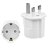 UK Adapter Reiseadapter, 2 Pack Adapter England Deutschland Stecker,UK Adapter für EU zu...