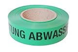 PremSecure Trassenwarnband Achtung Abwasserleitung Warnband Abwasser Schmutzwasser Wasser...