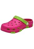 Realpaks Unisex Clogs Kinder für Jungen und Mädchen Pink_Green 31_32