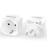 LENCENT 2X Netzadapter EU DE auf CH Reisestecker Typ-J Schuko Reise Adapter für...