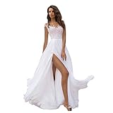 Abendkleider Brautkleid Lang Mit Schlitz Spitze Abendkleider Elegant Für Hochzeit V...