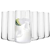 Krosno Wassergläser Longdrinkgläser Trinkgläser | Set von 6 | 540 ML |...