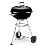 Weber Compact Kettle Holzkohlegrill, Ø 47cm Grillfäche, BBQ Grill mit...